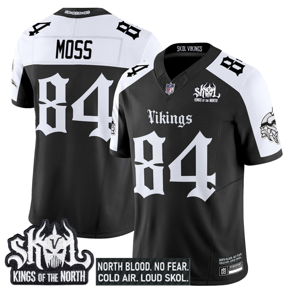 Men's Minnesota Vikings 'Gothic Norseblood Edition' Vapor Limited Jersey - All Stitched