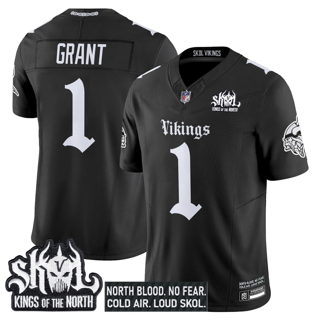 Men's Minnesota Vikings 'Gothic Norseblood Edition' Vapor Limited Jersey - All Stitched