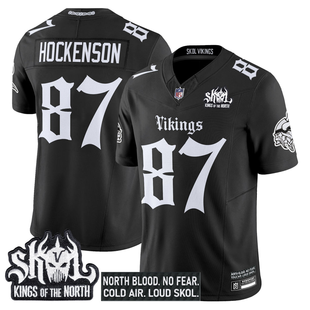 Men's Minnesota Vikings 'Gothic Norseblood Edition' Vapor Limited Jersey - All Stitched