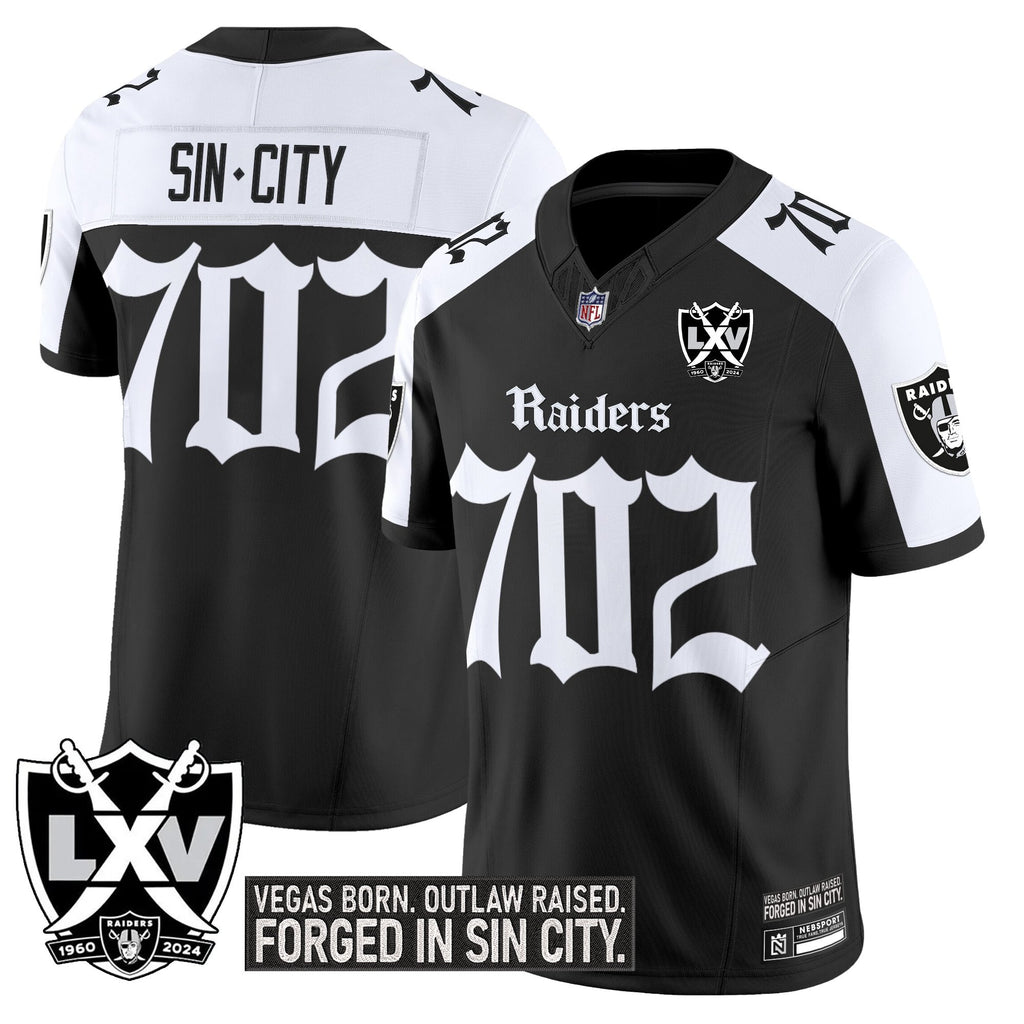 Men's Las Vegas Raiders 'Gothic Sin City Shadows Edition' Vapor Limited Jersey - All Stitched