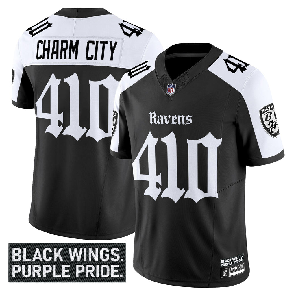 Men's Baltimore Ravens 'Gothic Nevermore Edition' Vapor Limited Jersey - All Stitched