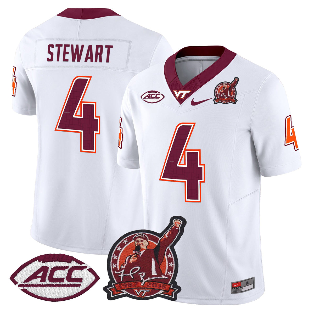 Men's Virginia Tech Hokies Coach Frank Beamer Patch 2025 Vapor Limited Jersey - All Stitched