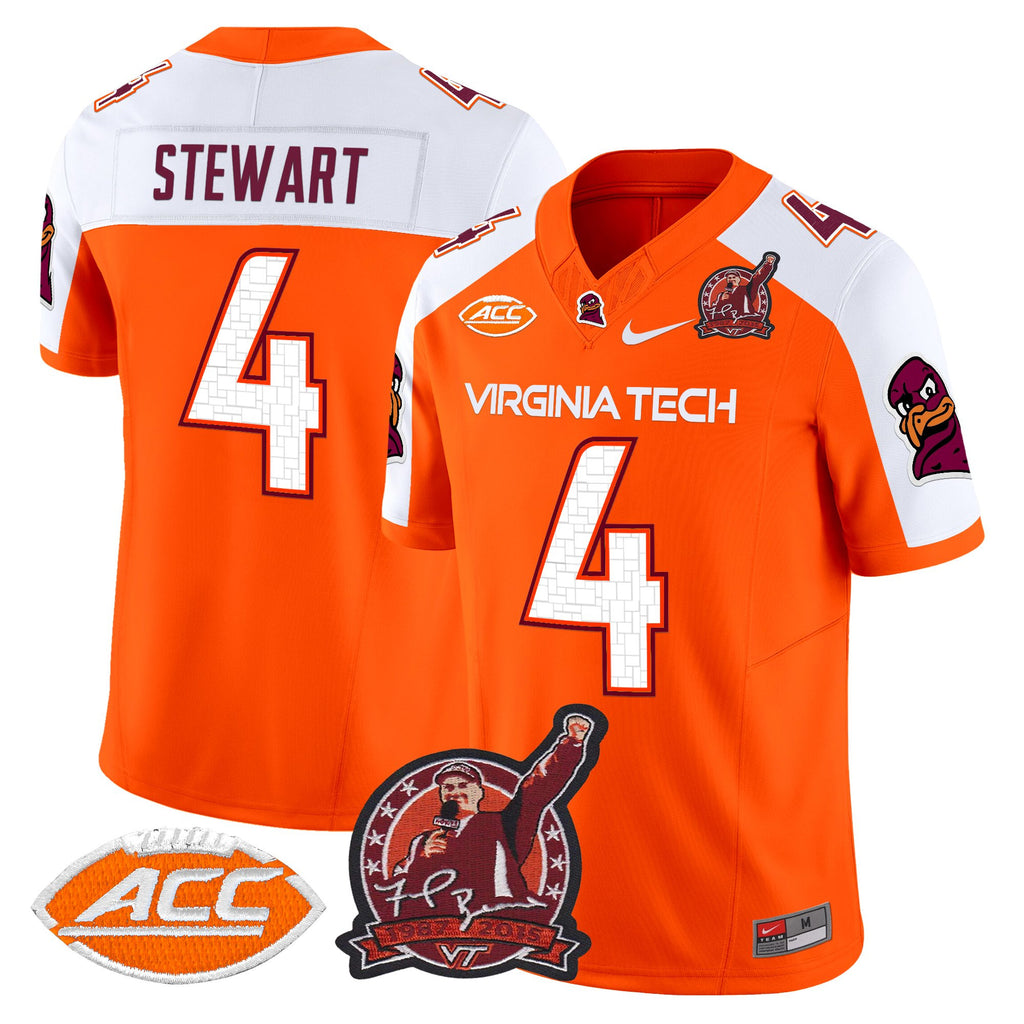Men's Virginia Tech Hokies Coach Frank Beamer Patch 2025 Vapor Limited Jersey - All Stitched