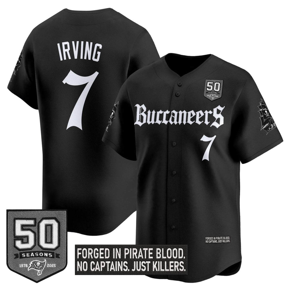 Men's Tampa Bay Buccaneers 'Gothic Pirate Shadows Edition' Vapor Baseball Jersey - All Stitched