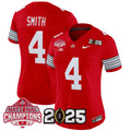 Women's Ohio State Buckeyes 'Heritage Stripe' 2025 National Champions Patch Vapor Limited Jersey - All Stitched