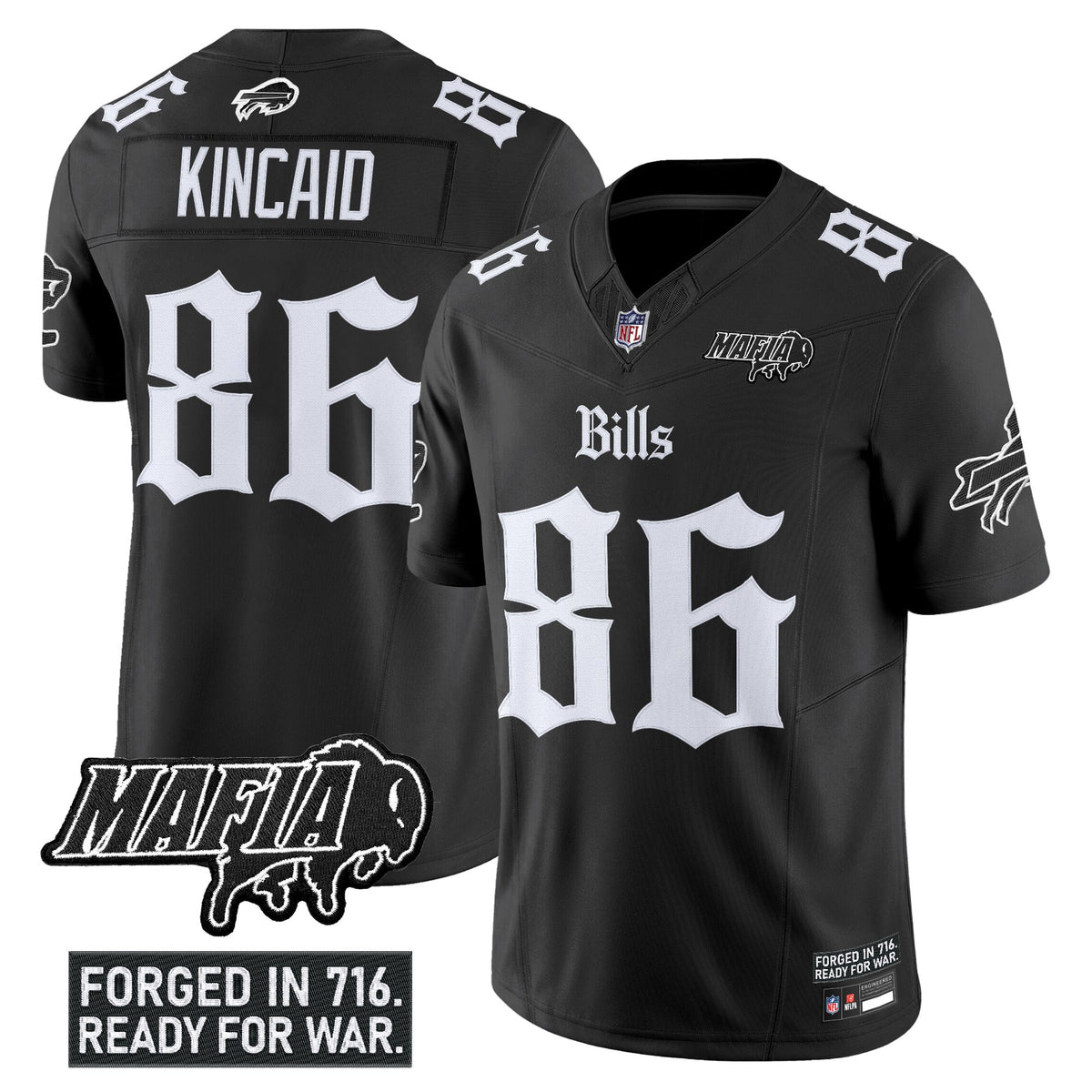 Men's Buffalo Bills 'Gothic Cold Front Edition' Vapor Limited Jersey V2 - All Stitched