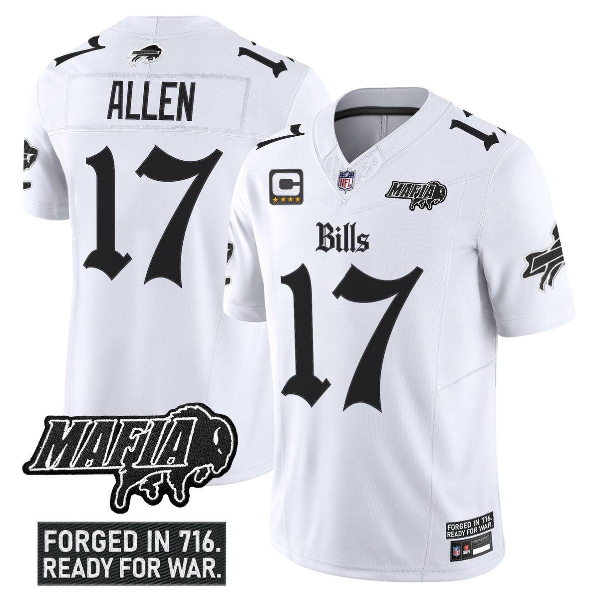 Men's Buffalo Bills 'Gothic Cold Front Edition' Vapor Limited Jersey V2 - All Stitched