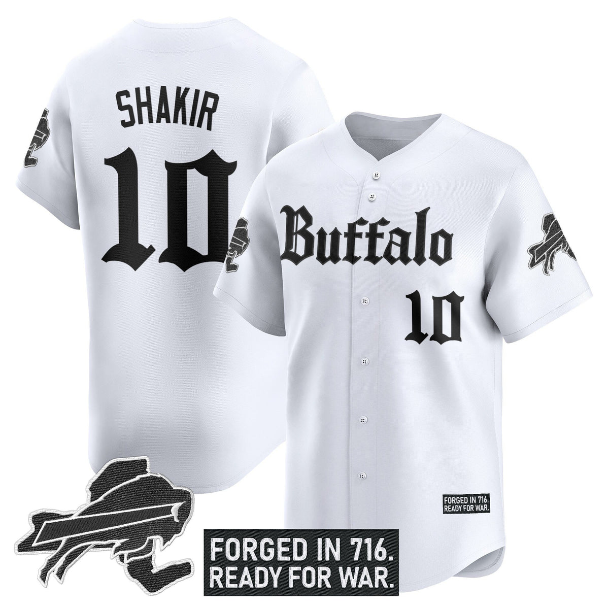 Men's Buffalo Bills 'Gothic Cold Front Edition' Vapor Baseball Jersey - All Stitched