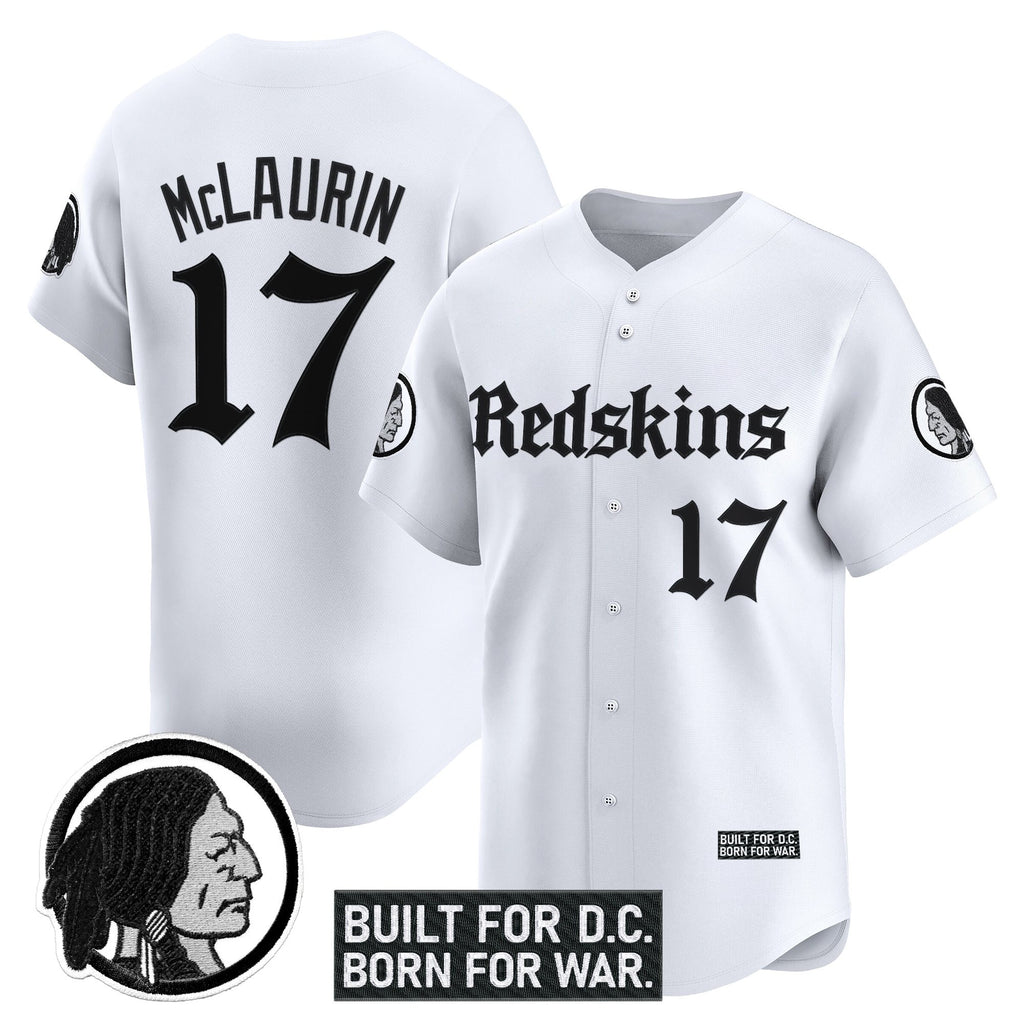 Men's Washington Redskins 'Gothic Capital Edition' Vapor Baseball Jersey - All Stitched