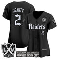 Women's Las Vegas Raiders 'Gothic Sin City Shadows Edition' Vapor Baseball Jersey - All Stitched