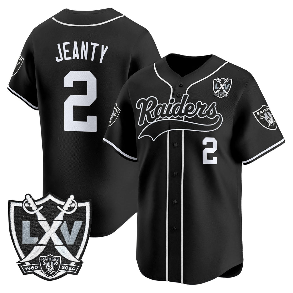 Men's Las Vegas Raiders 65th Anniversary Patch Vapor Baseball Jersey - All Stitched