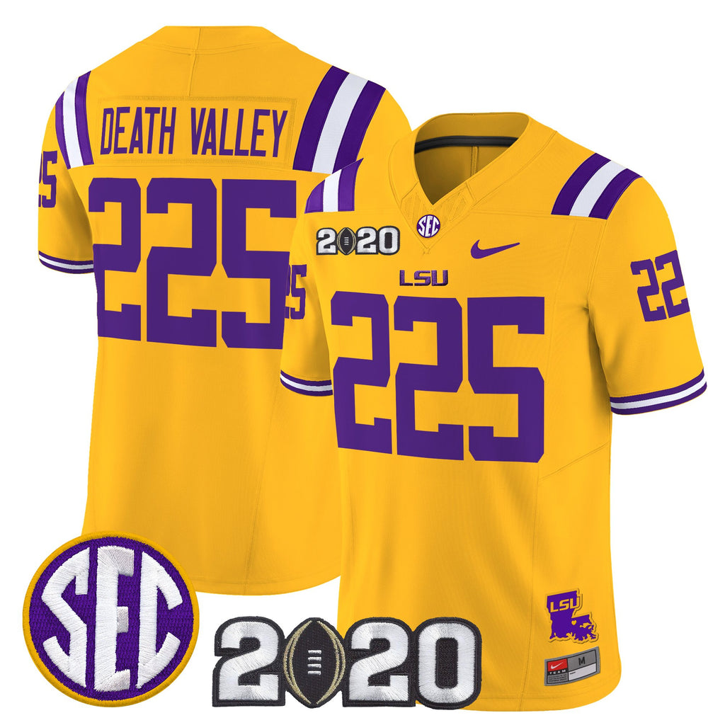 Men's LSU Tigers 2020 National Champions Vapor Limited Jersey - All Stitched
