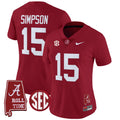Women's Alabama Crimson Tide 2025 Vapor Limited Jersey - Alabama Map - All Stitched