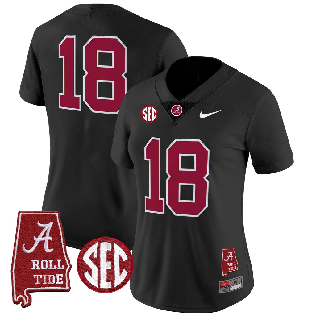 Women's Alabama Crimson Tide 2025 Vapor Limited Jersey - Alabama Map - All Stitched