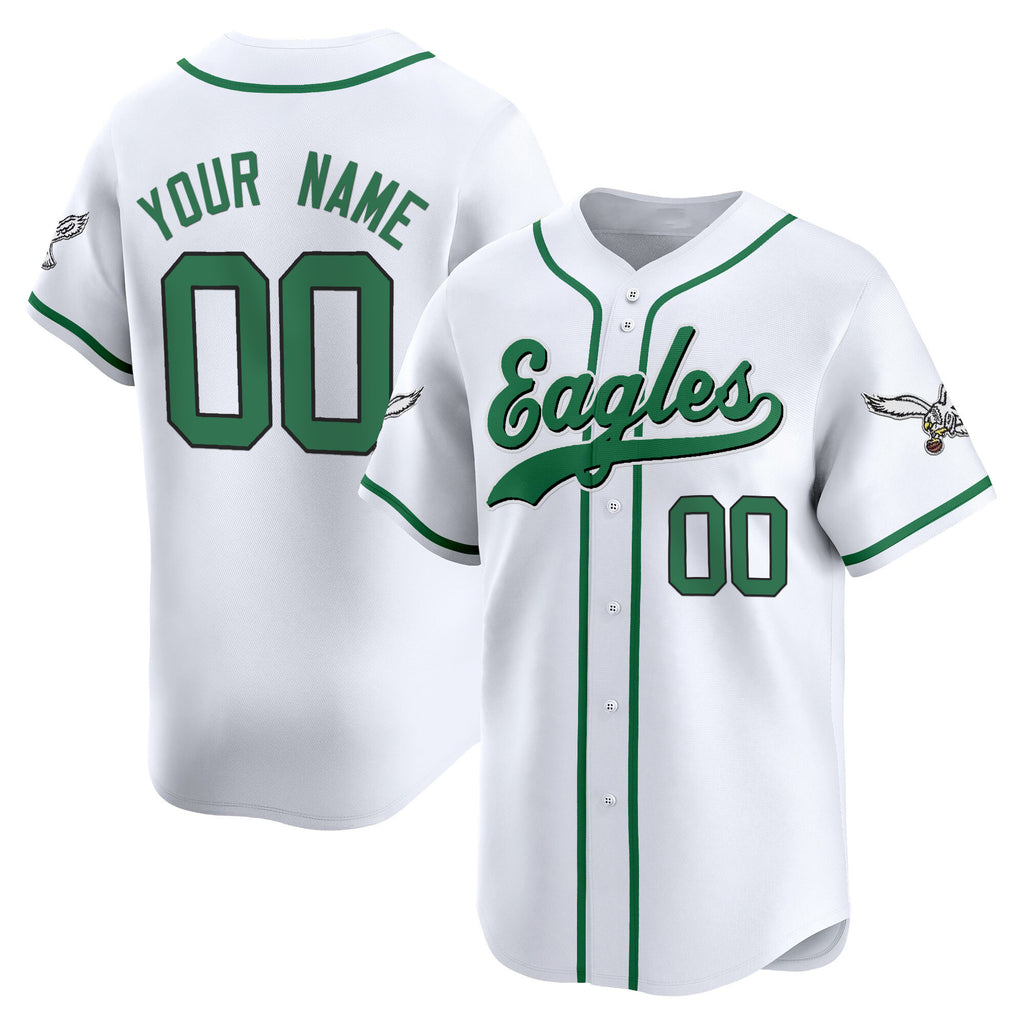 Philadelphia Eagles 2025 Vapor Baseball Custom Jersey - All Stitched