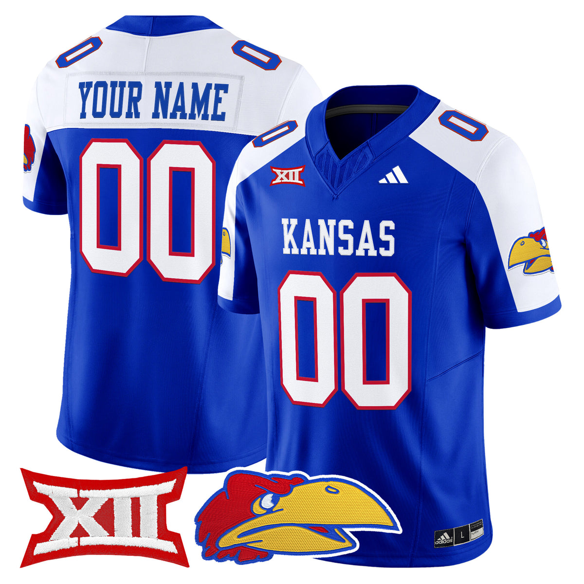 Kansas Jayhawks 2025 Vapor Limited Custom Jersey - All Stitched
