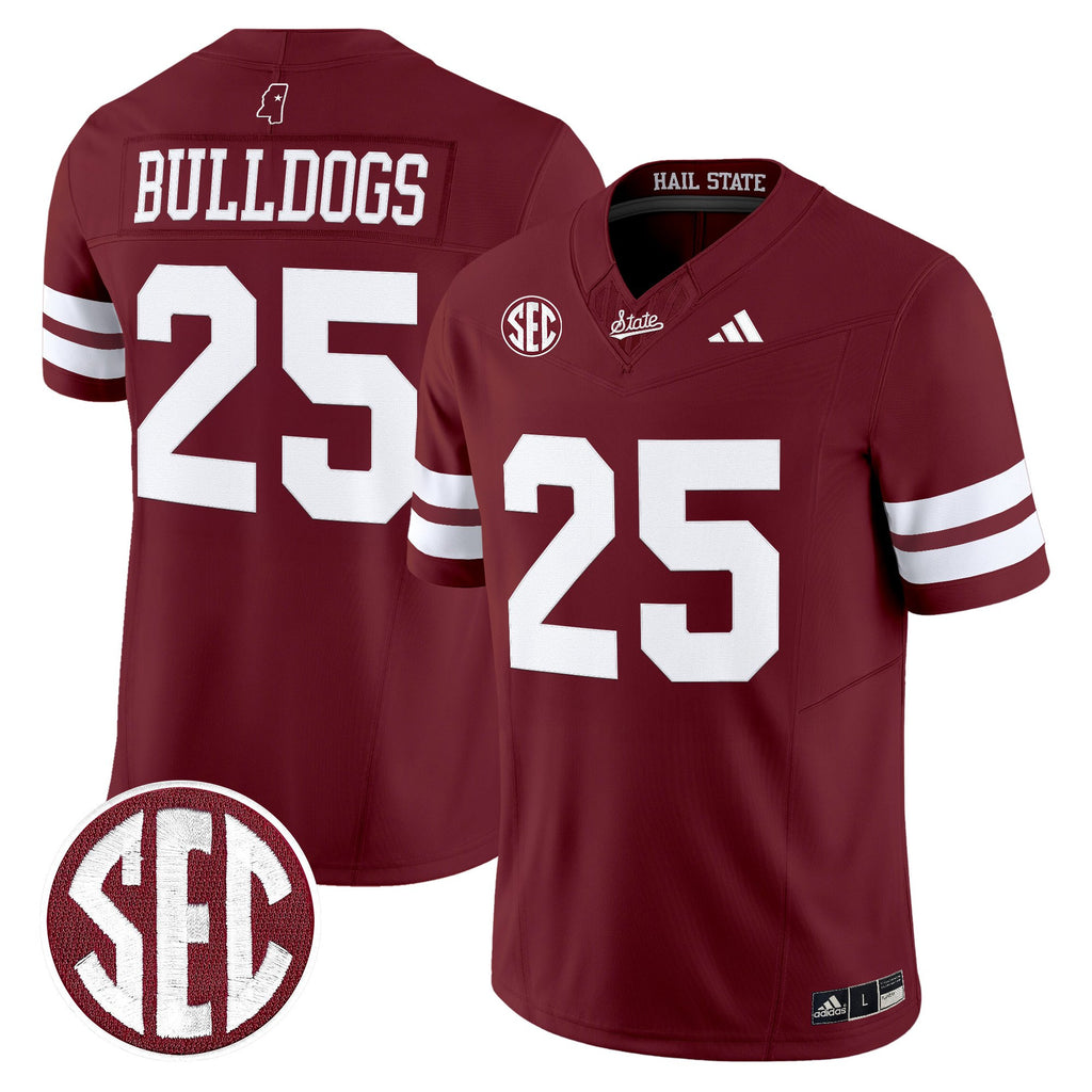 Men's Mississippi State Bulldogs 'Dark Mode' Vapor Limited Jersey - All Stitched