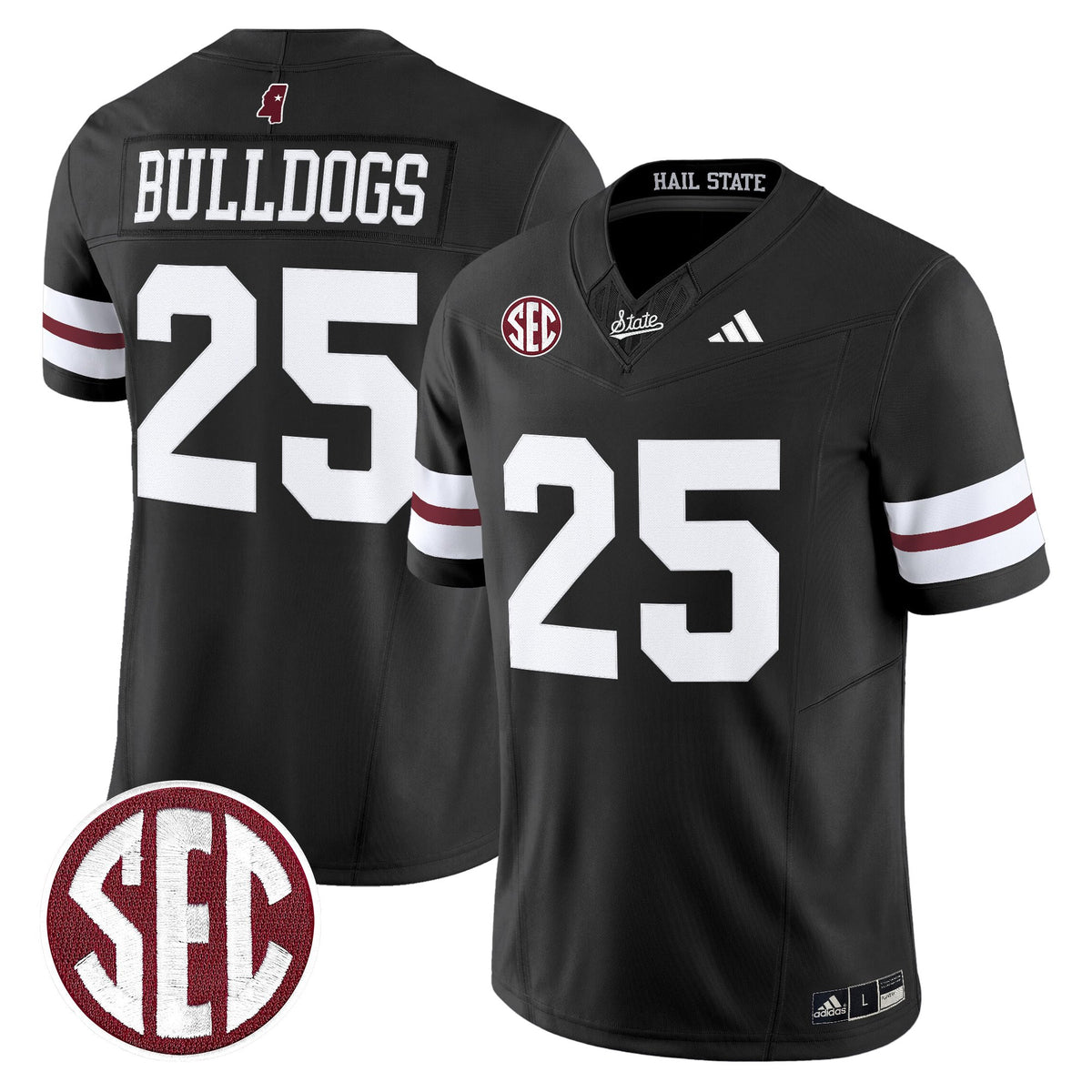 Men's Mississippi State Bulldogs 'Dark Mode' Vapor Limited Jersey - All Stitched
