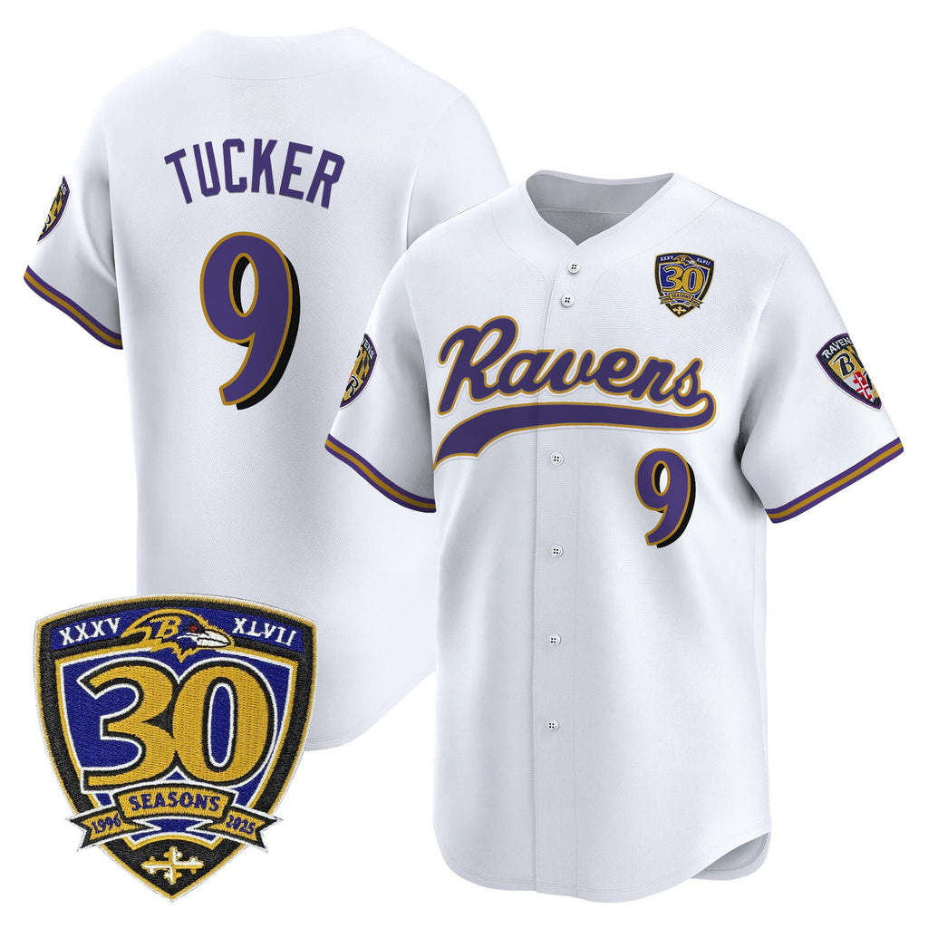 Men's Baltimore Ravens 2025 Vapor Baseball Jersey - 30th Anniversary Patch - All Stitched