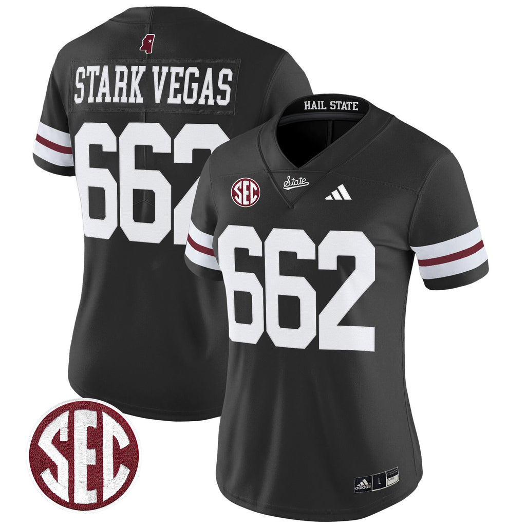 Women's Mississippi State Bulldogs 'Dark Mode' Vapor Limited Jersey - All Stitched