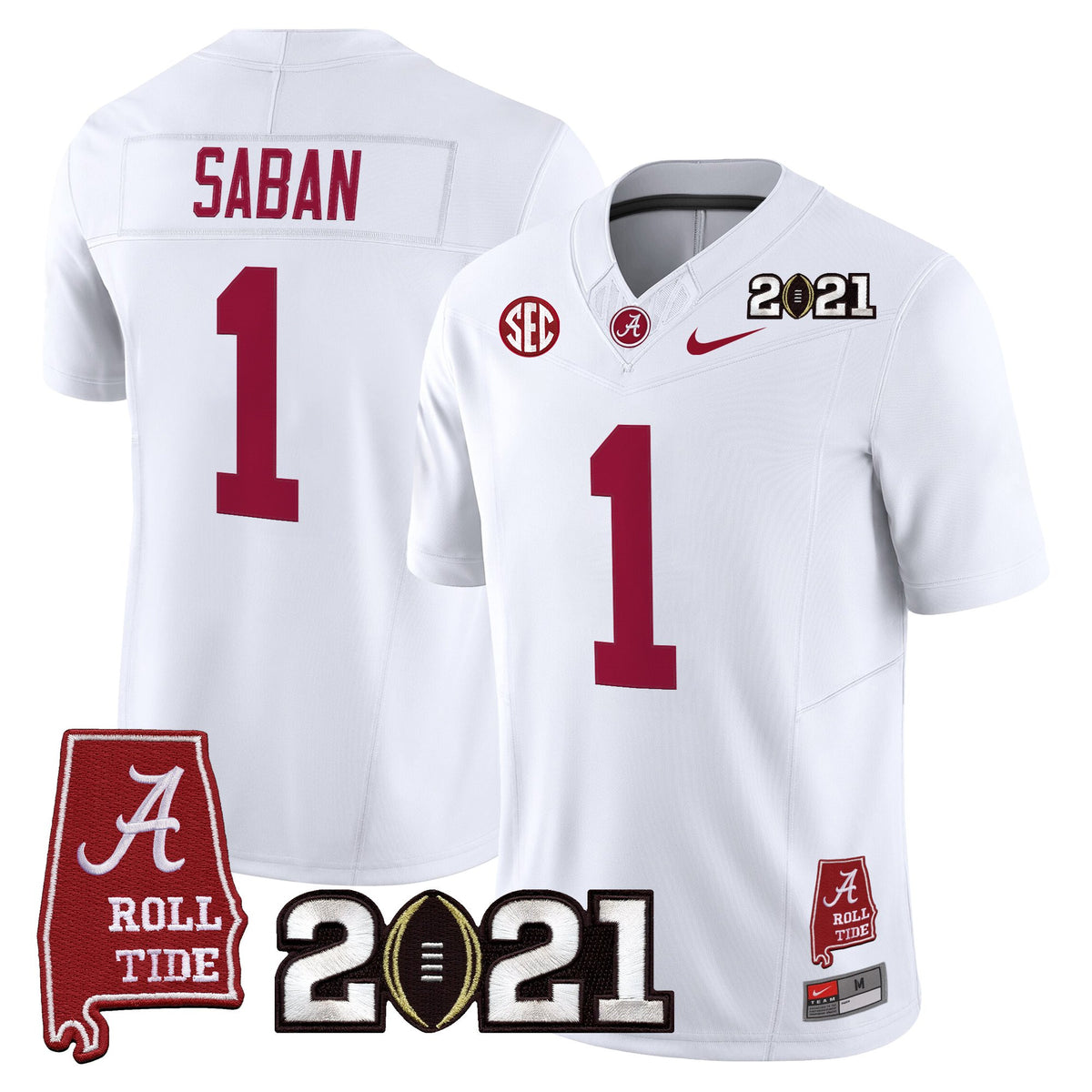 Men's Alabama Crimson Tide '2021 CFP National Championship' Vapor Limited Jersey - Alabama Map - All Stitched