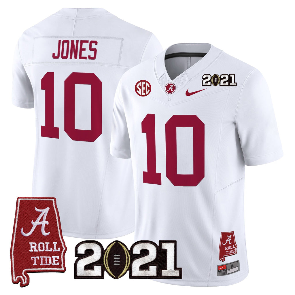 Men's Alabama Crimson Tide '2021 CFP National Championship' Vapor Limited Jersey - Alabama Map - All Stitched
