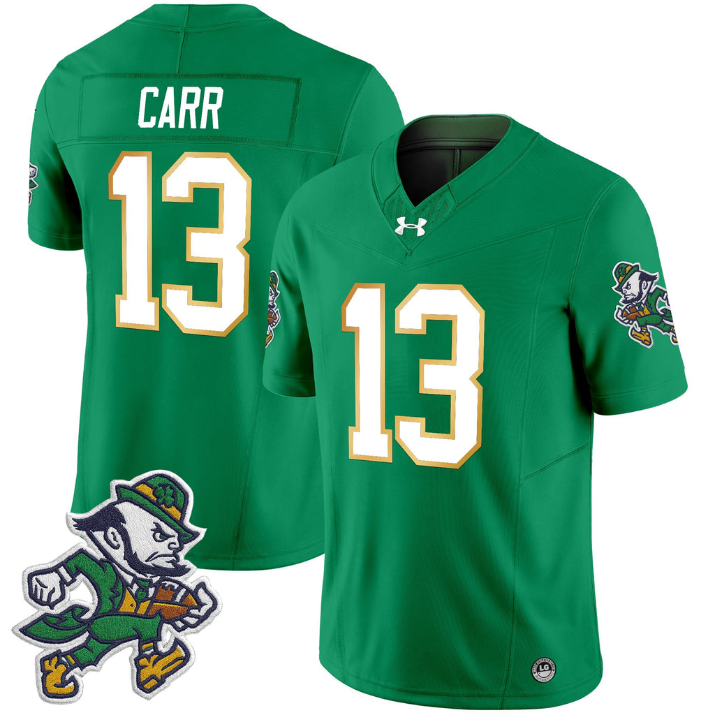 Men's Notre Dame Fighting Irish 2025 'Gridiron Leprechaun Edition' Vapor Limited Jersey – All Stitched