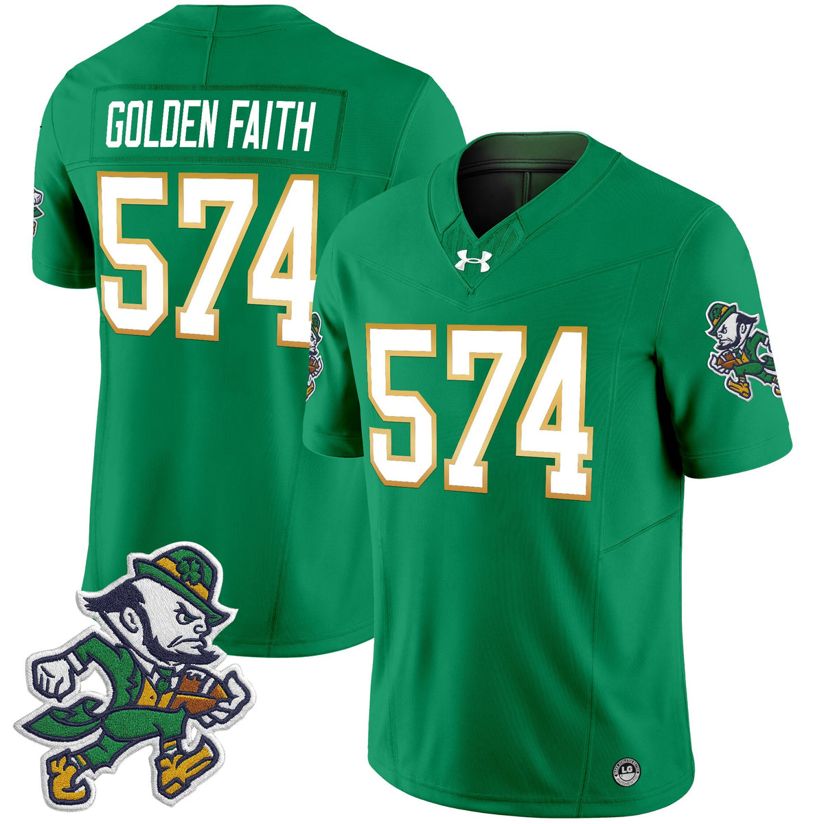 Men's Notre Dame Fighting Irish 2025 'Gridiron Leprechaun Edition' Vapor Limited Jersey – All Stitched