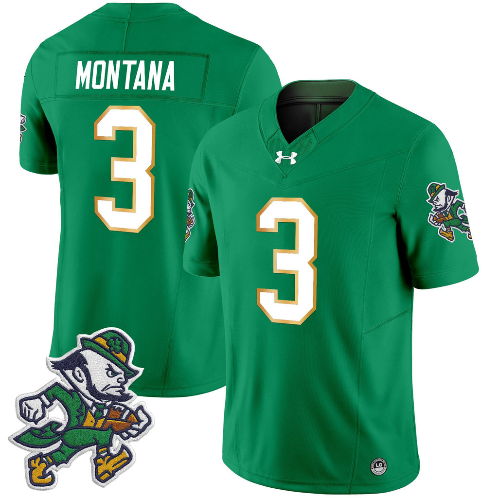 Men's Notre Dame Fighting Irish 2025 'Gridiron Leprechaun Edition' Vapor Limited Jersey – All Stitched