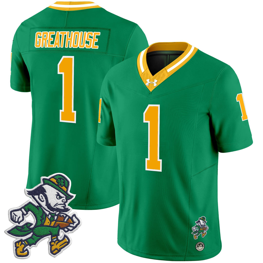 Men's Notre Dame Fighting Irish 2025 'Gridiron Leprechaun Edition' Vapor Limited Jersey – All Stitched