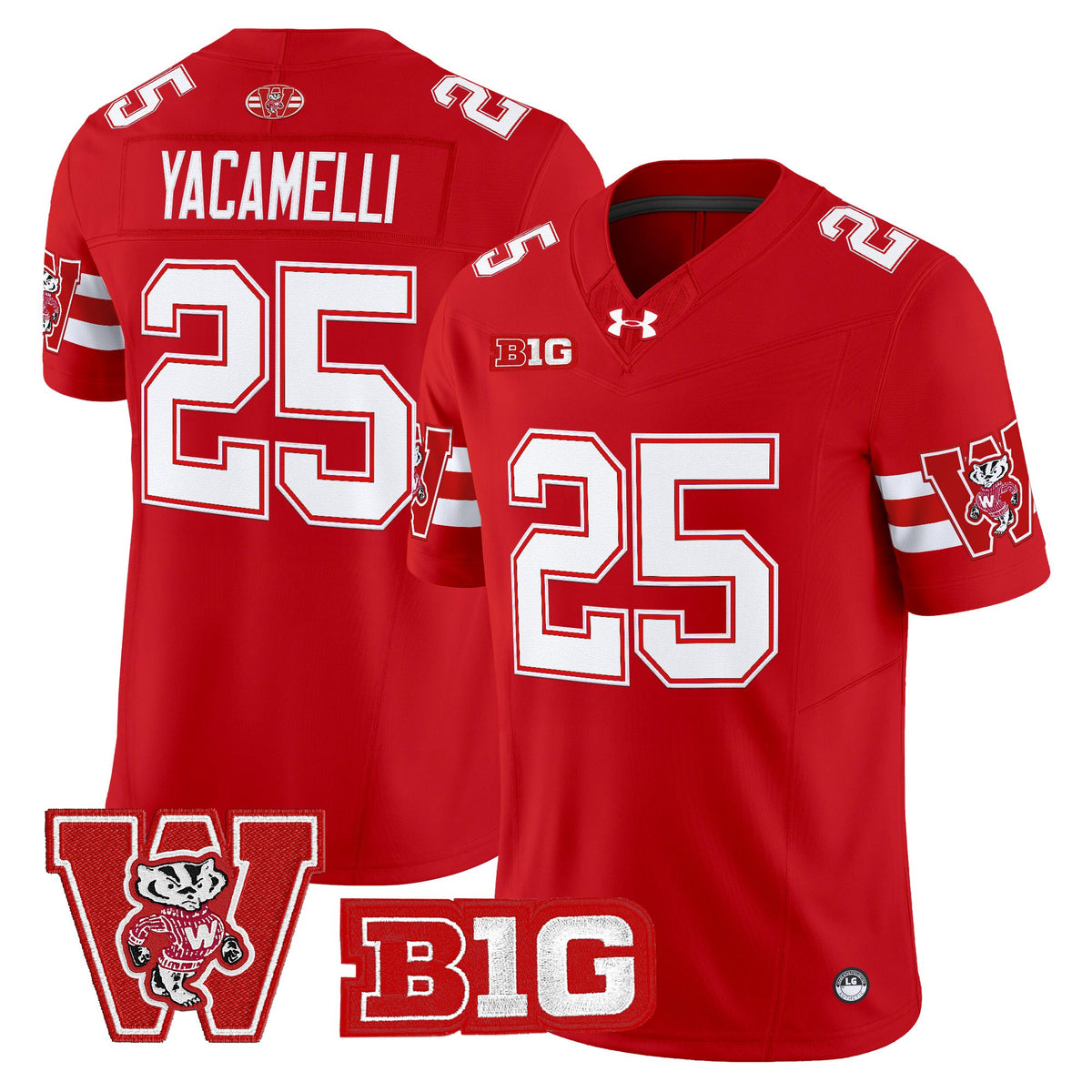 Men's Wisconsin Badgers Throwback Vapor Limited Jersey - All Stitched
