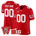 Wisconsin Badgers Throwback Vapor Limited Custom Jersey - All Stitched