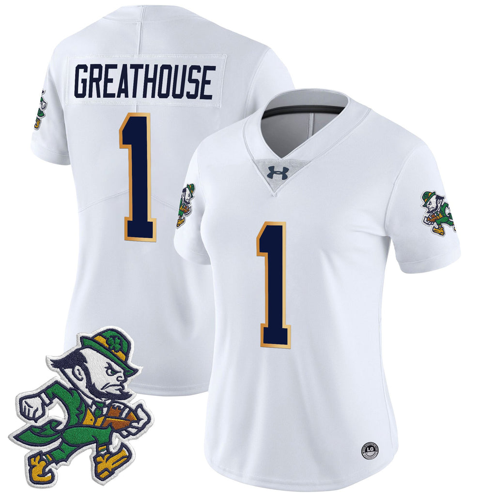 Women's Notre Dame Fighting Irish 2025 'Gridiron Leprechaun Edition' Vapor Limited Jersey – All Stitched