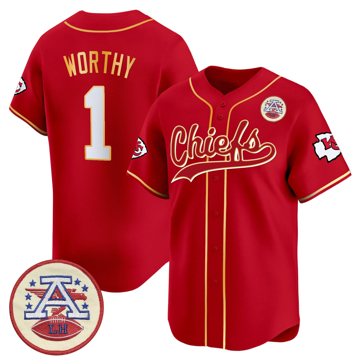 Men's Kansas City Chiefs 2025 Vapor Baseball Jersey - All Stitched