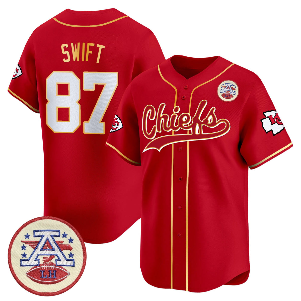 Men's Kansas City Chiefs 2025 Vapor Baseball Jersey - All Stitched