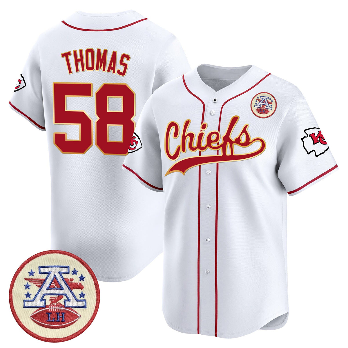 Men's Kansas City Chiefs 2025 Vapor Baseball Jersey - All Stitched