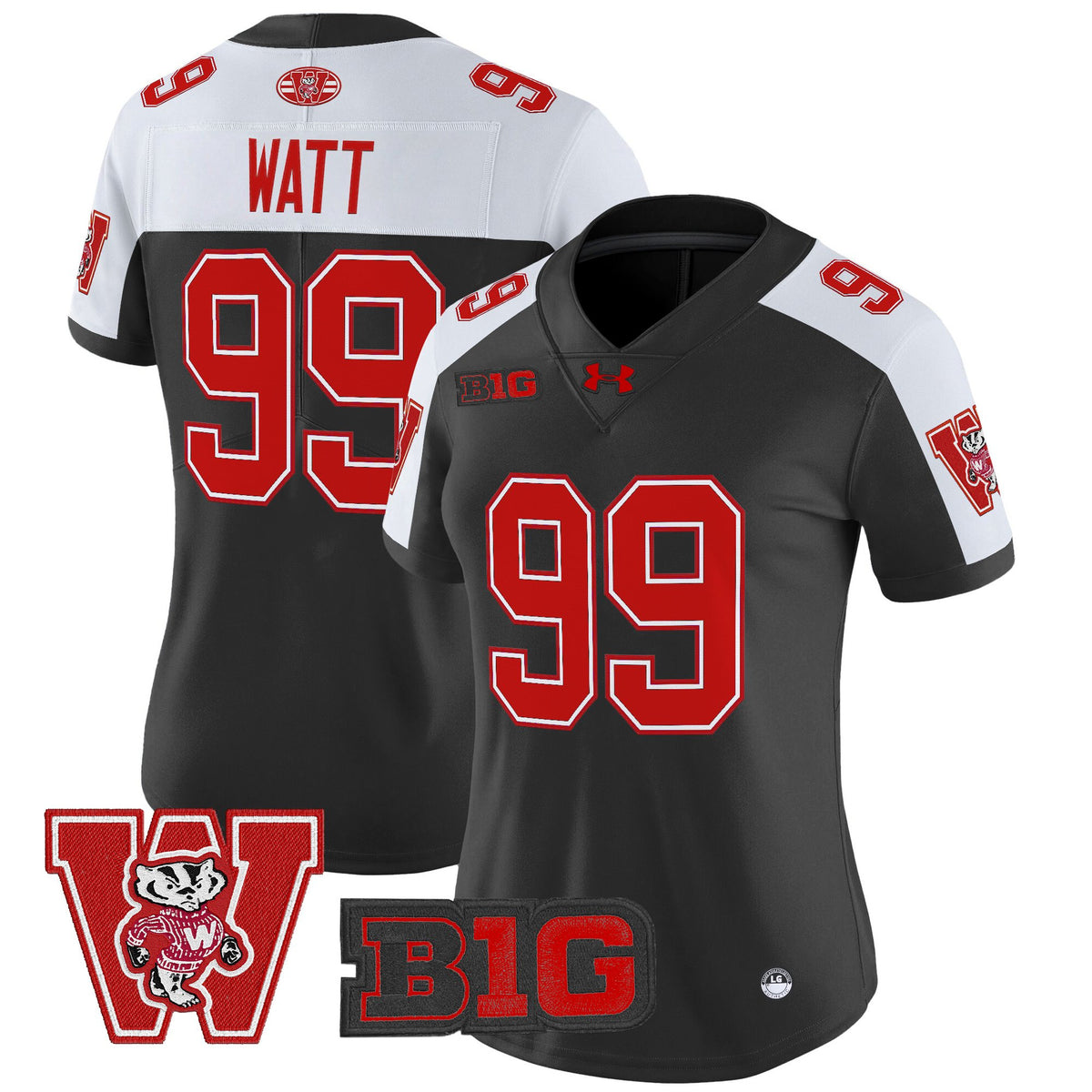 Women's Wisconsin Badgers Throwback Vapor Limited Jersey - All Stitched