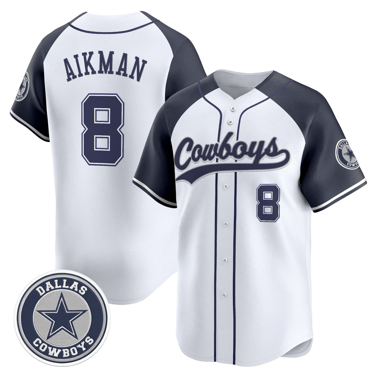 Men's Dallas Cowboys Vapor Baseball Jersey - All Stitched