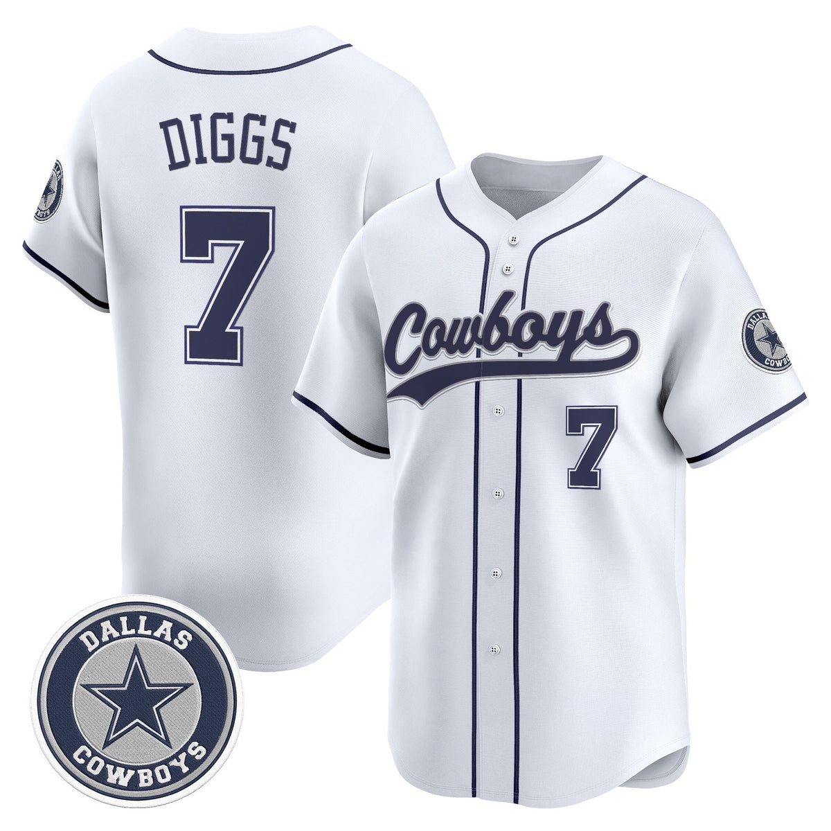 Men's Dallas Cowboys Vapor Baseball Jersey - All Stitched