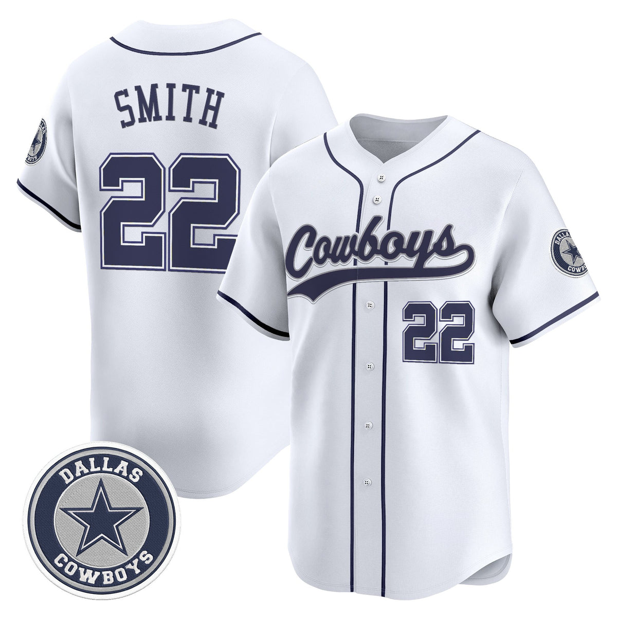 Men's Dallas Cowboys Vapor Baseball Jersey - All Stitched