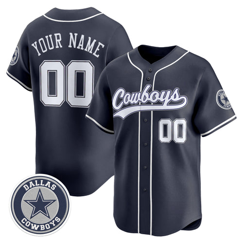 Dallas Cowboys Vapor Baseball Custom Jersey - All Stitched
