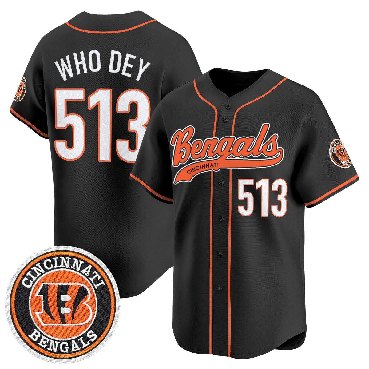 Men's Cincinnati Bengals 2025 Vapor Limited Baseball Jersey - All Stitched