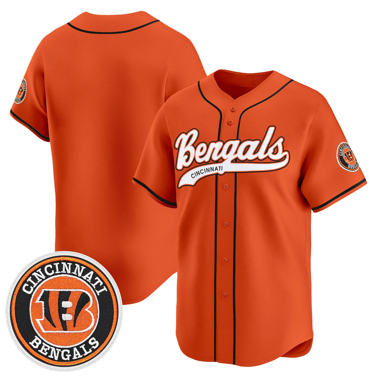 Men's Cincinnati Bengals 2025 Vapor Limited Baseball Jersey - All Stitched