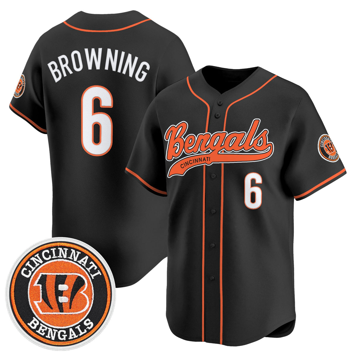 Men's Cincinnati Bengals 2025 Vapor Limited Baseball Jersey - All Stitched