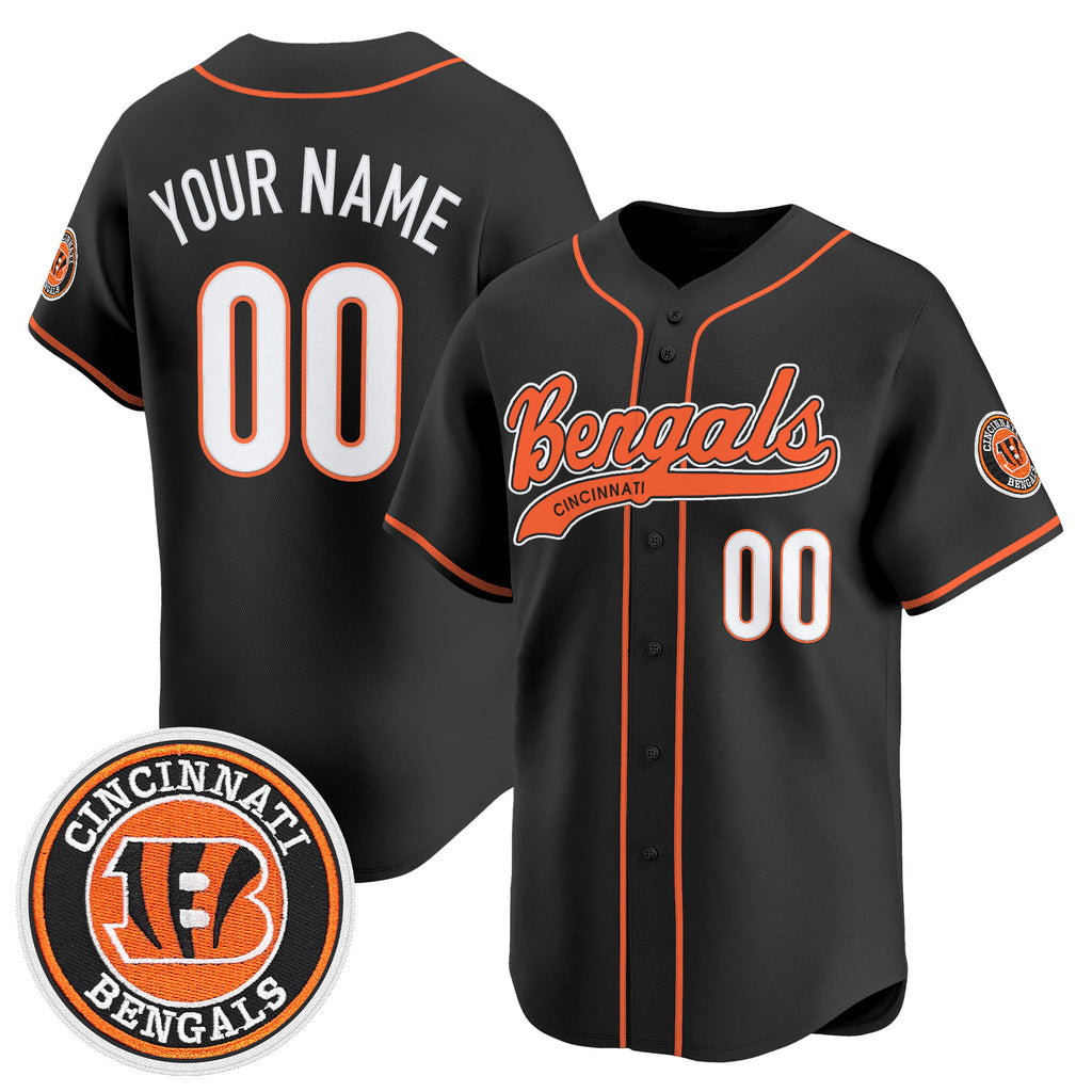 Cincinnati Bengals 2025 Vapor Limited Baseball Custom Jersey - All Stitched