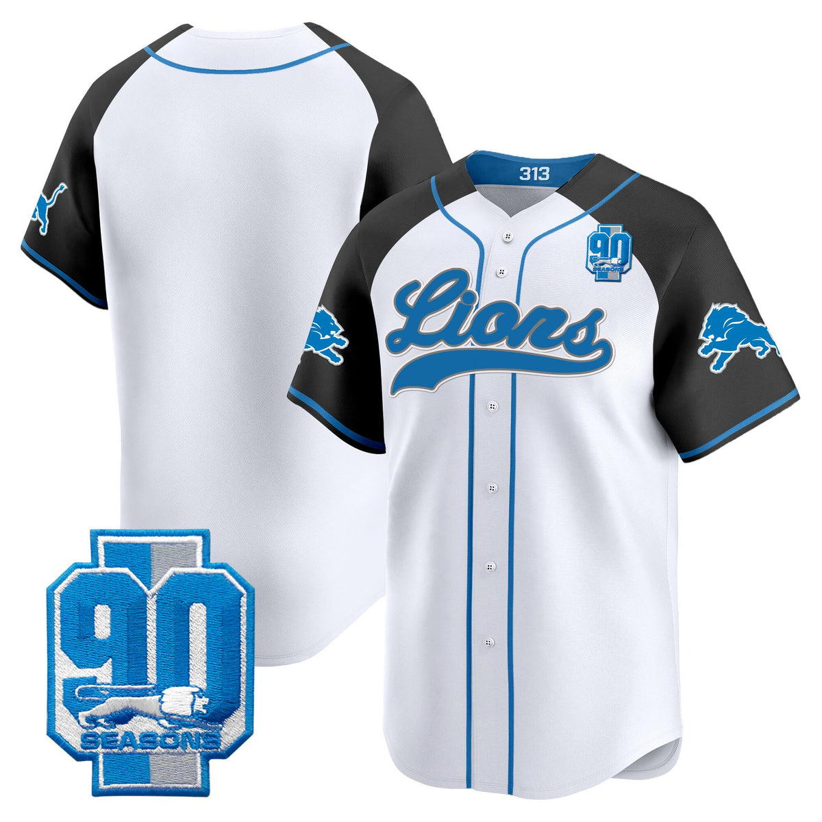 Men's Detroit Lions 2025 Vapor Baseball Jersey - All Stitched