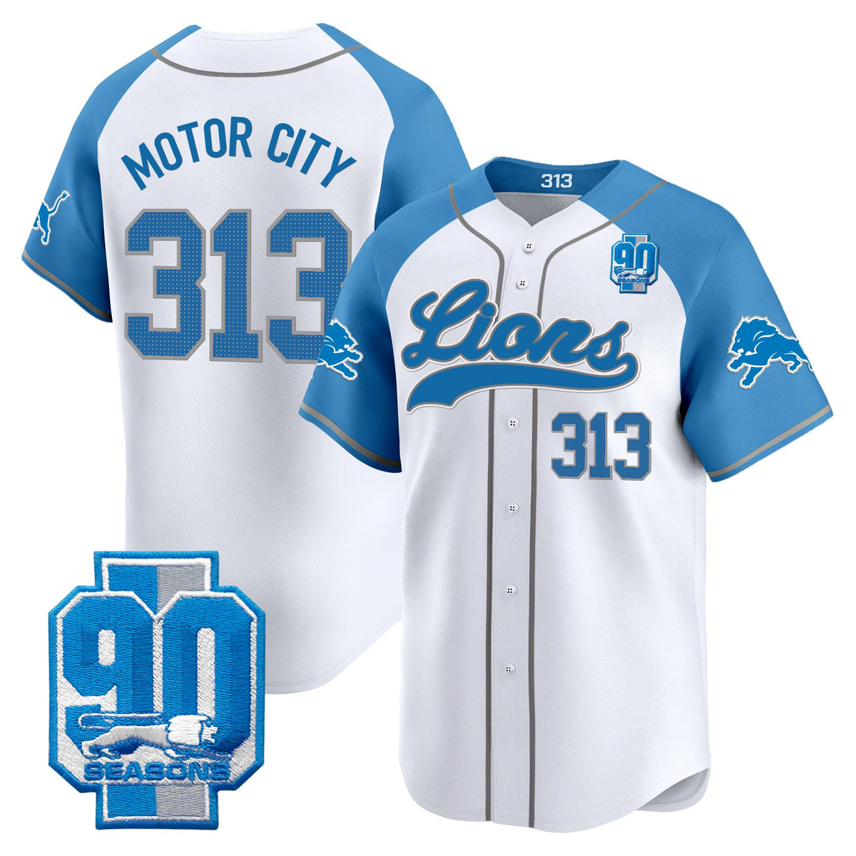 Men's Detroit Lions 2025 Vapor Baseball Jersey - All Stitched