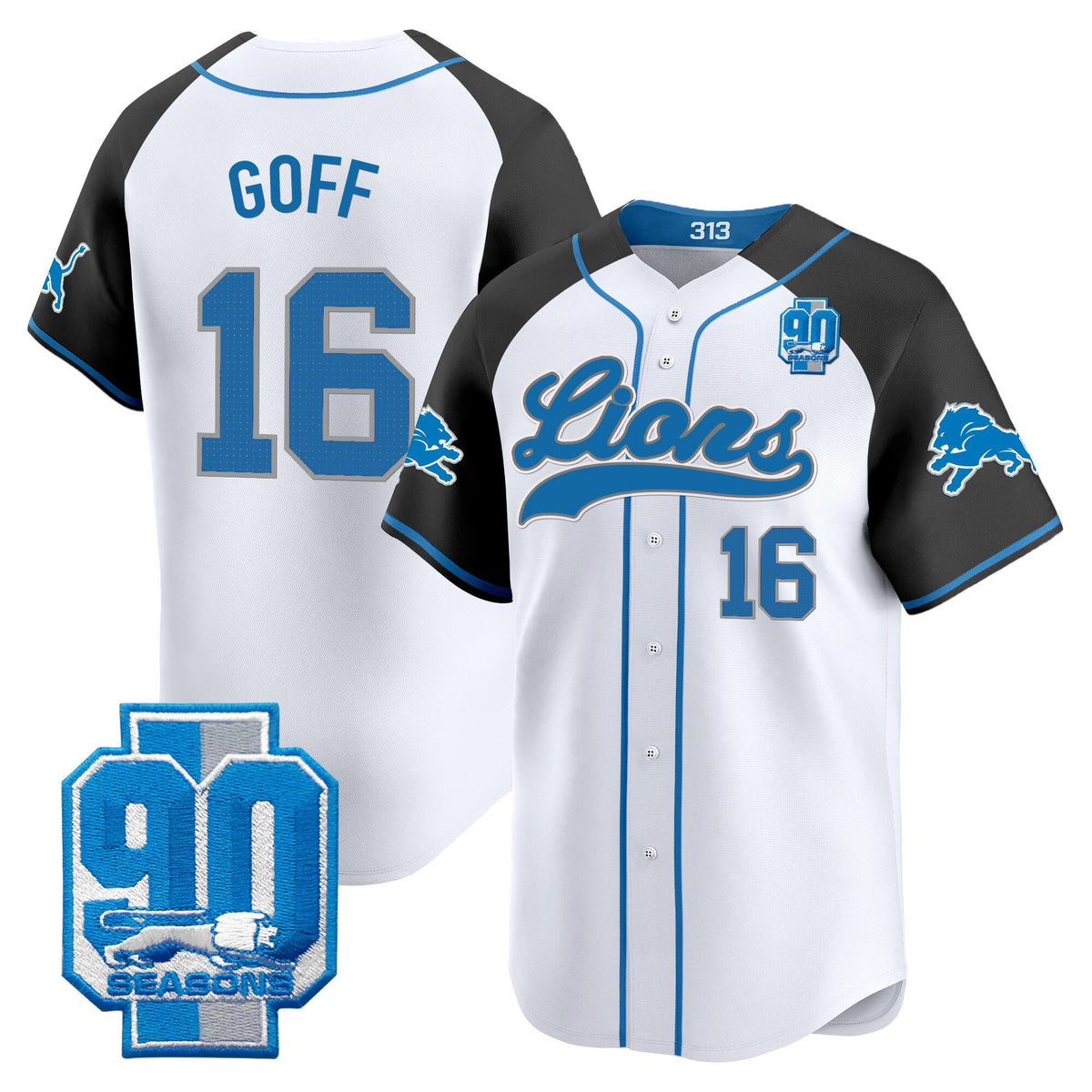 Men's Detroit Lions 2025 Vapor Baseball Jersey - All Stitched