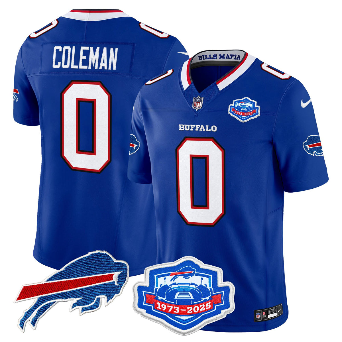 Men's Buffalo Bills 2025 "Rivalries" Vapor Limited Jersey - Farewell Season Patch - All Stitched