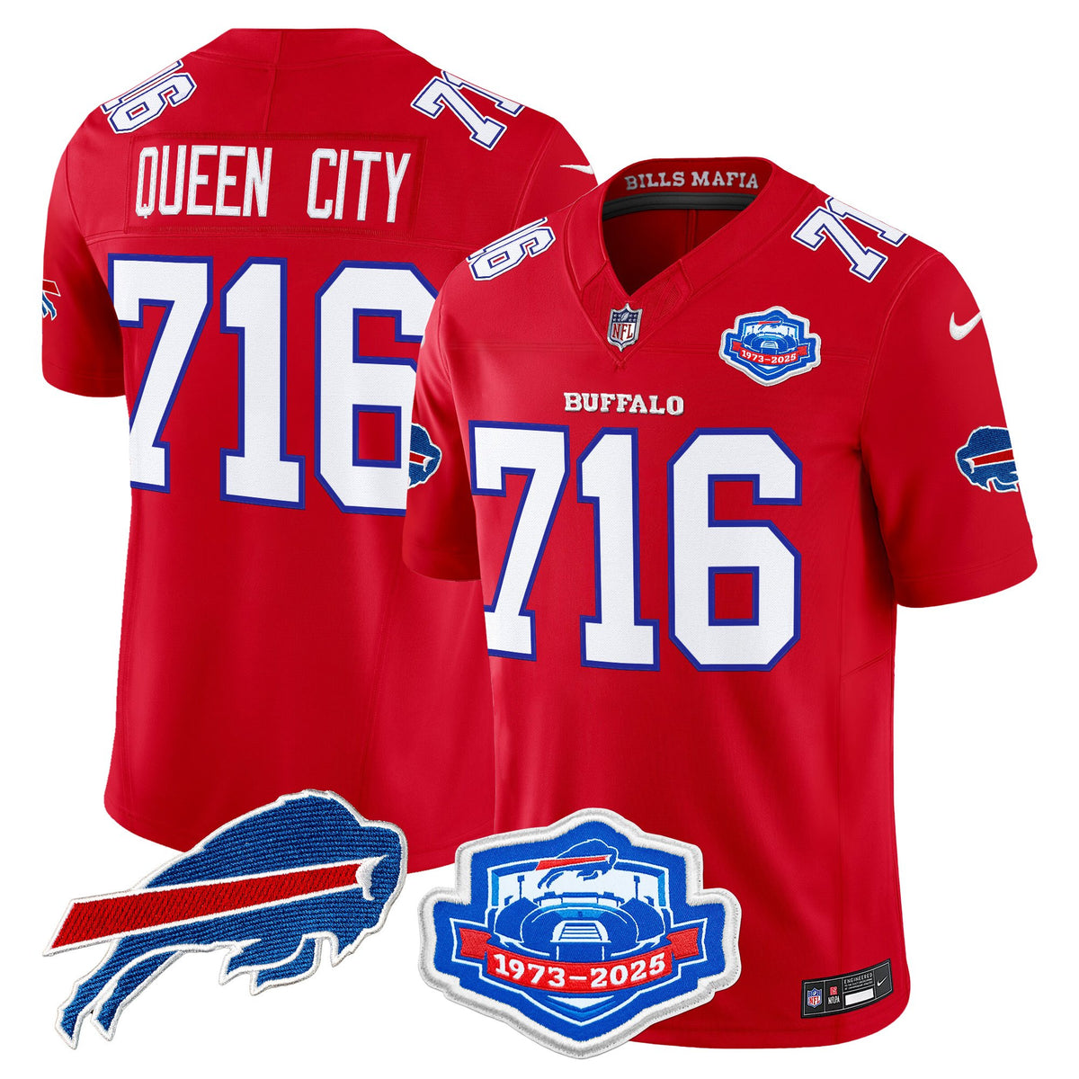 Men's Buffalo Bills 2025 "Rivalries" Vapor Limited Jersey - Farewell Season Patch - All Stitched